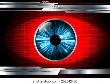 Dark red color Light Abstract Technology background for computer graphic website internet. pixel. Tables, mosaic. silver circuit. blue eye.
