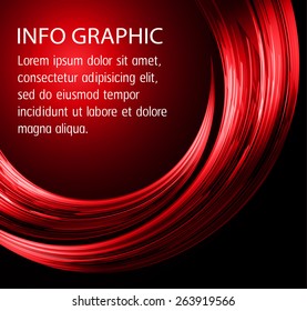 Dark red color Light Abstract Technology background for computer graphic website internet and business. text box. Brochure. card. wave. banner. label. curve
