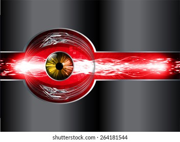 dark red color Light Abstract Technology background for computer graphic website internet and business. circuit. black background. orange eye.