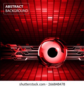 dark red color Light Abstract Technology background for computer graphic website internet and business. circuit. silver. orange eye. Pixel, mosaic, table. eye