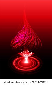 Dark red color Light Abstract Technology background for computer graphic website internet. wave.