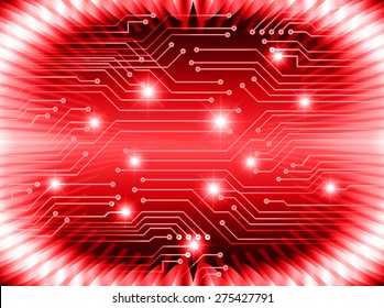 dark red color Light Abstract Technology background for computer graphic website internet and business. circuit. vector illustration. infographics. eye. eyeball.