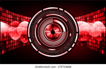 dark red color Light Abstract Technology background for computer graphic website internet and business. circuit. vector illustration. pixel. mosaic. infographics. eye eyeball.