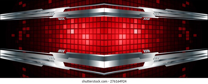 Dark red color Light Abstract Technology background for computer graphic website internet business. pixel. Tables, mosaic. silver. text box. label. card. banner. infographics.