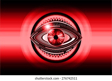 dark red color Light Abstract Technology background for computer graphic website internet and business. circuit. vector illustration. pixel. mosaic. infographics. eye. eye ball.