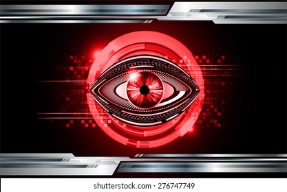 dark red color Light Abstract Technology background for computer graphic website internet and business. circuit. vector illustration. pixel. mosaic. infographics. eye. eye ball. silver