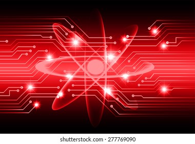 dark red color Light Abstract Technology background for computer graphic website internet and business. circuit. vector illustration. silver. infographics. molecule atom electron neutron nuclear