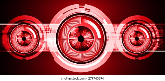 Dark red color Light Abstract Technology background for computer graphic website internet. circuit. eye. eyeball. infographics.