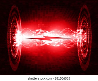 dark red color Light Abstract Technology background for computer graphic website internet and business.circuit. vector illustration. Security. bolt, thunderbolt .thunder. Spark