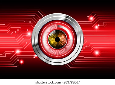 dark red color Light Abstract Technology background for computer graphic website internet and business. circuit. vector illustration. abstract digital . infographics. silver. eye. eyeball