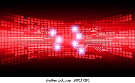 Dark red color Light Abstract Technology background for computer graphic website internet. circuit. star. Spark. pixel. infographics.