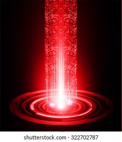 Dark red color Light Abstract Technology background for computer graphic website internet and business. circuit. vector illustration. infographics. motion move blur.neon. pixel.