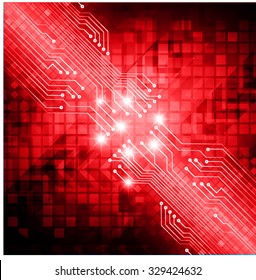Dark red color Light Abstract Technology background for computer graphic website internet business. vector illustration. infographics. motion move.neon. pixel. 