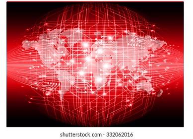 dark red color Light Abstract Technology background for computer graphic website internet business.circuit.illustration.digital.infographics.binary code. www.vector.motion move blur. World map Global