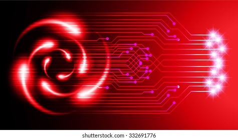 Dark red color Light Abstract Technology background for computer graphic website internet business. illustration.infographics. motion move blur.neon. pixel. molecule atom electron neutron nuclear.