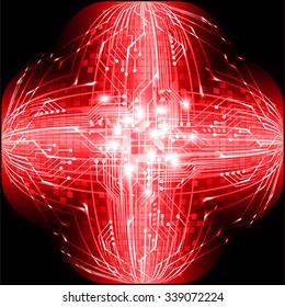 dark red color Light Abstract Technology background for computer graphic website internet and business. circuit. illustration. digital. infographics. binary code background.