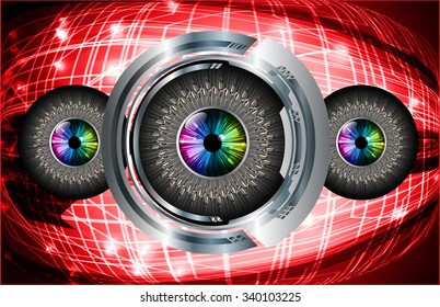 Dark red color Light Abstract Technology background for computer graphic website internet and business. circuit. vector illustration. infographics. motion move blur.neon. pixel. eye.