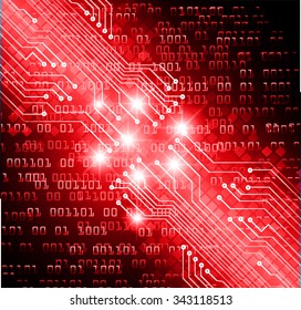 dark red color Light Abstract Technology background for computer graphic website internet and business. circuit. illustration. digital. infographics. binary code background. www. vector.one. zero.