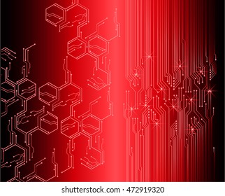dark red color Light Abstract Technology background for computer graphic website internet and business. circuit. vector illustration. abstract. infographics. motion move blur.neon. pixel