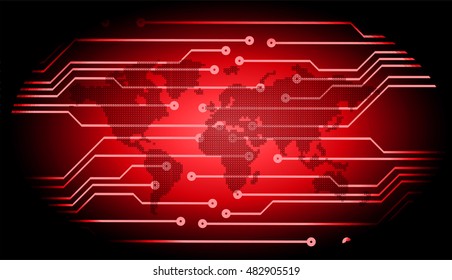 dark red color Light Abstract Technology background for computer graphic website internet and business.circuit.illustration.digital.infographics.binary code. www.vector.motion move blur. World map