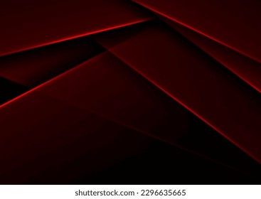 Dark red corporate abstract material background with glowing lights. Vector design