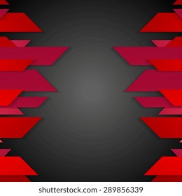 Dark red corporate abstract tech background. Vector design