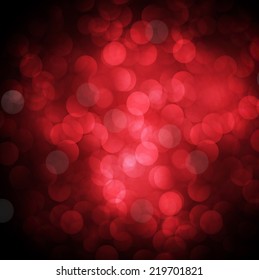 Dark Red Defocused Light, Flickering Lights, Vector abstract festive background with bokeh defocused lights.
