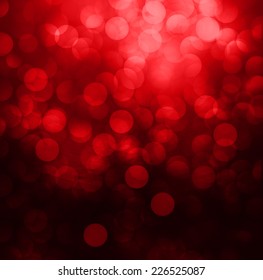 Dark red Defocused Light, Flickering Lights, Vector abstract festive background with bokeh defocused lights. 