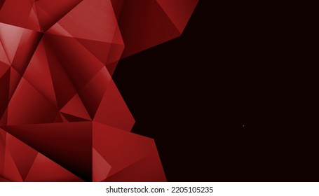 dunkelroter Diamantenhintergrund, abstrakter, geometrischer, abgerundeter Dreiecksstil. 