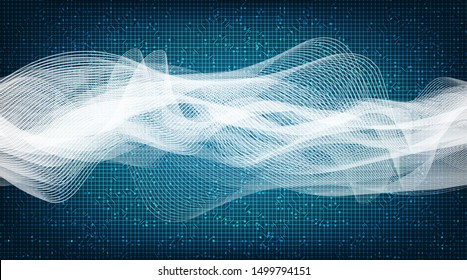 Dark Red Digital Sound Wave Low and Hight richter scale on Black Background,technology and earthquake wave diagram and 
Moving heart concept,design for music studio and science,Vector Illustration.