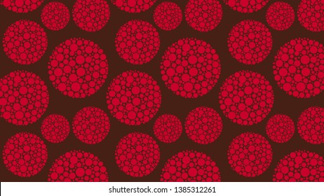 Dark Red Dotted Circles Background Pattern Vector Art