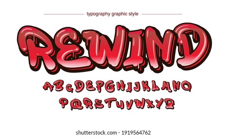 Dark Red Driping Graffiti Style Typography Text Effect