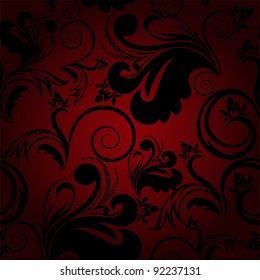 dark red floral background, which can be used as seamless