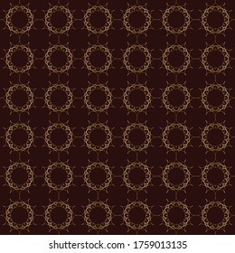 Dark red floral vector seamless in the editable background with gold and silver, Luxurious, Wallpaper, Luxury geometric pattern in printing, fashion design, wedding, Elegant, and invitation.