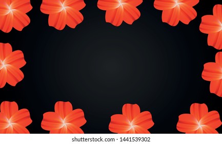 Dark Red Flower Random Placed Backgorund