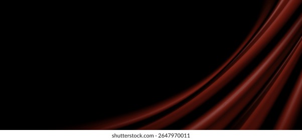 Tela de seda que fluye roja oscura, fondo abstracto y lujoso