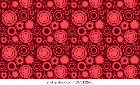 Dark Red Geometric Circle Pattern Vector Image