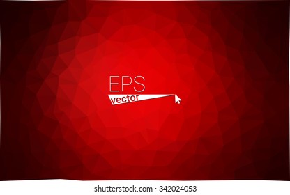 Dark red geometric rumpled triangular low poly origami style gradient illustration graphic background. Vector polygonal design for your business.