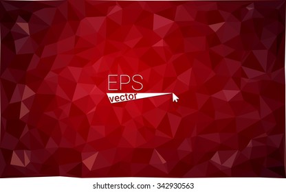 Dark red geometric rumpled triangular low poly origami style gradient illustration graphic background. Vector polygonal design for your business.