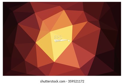 Dark red geometric rumpled triangular low poly origami style gradient illustration graphic background. Vector polygonal design for your business.