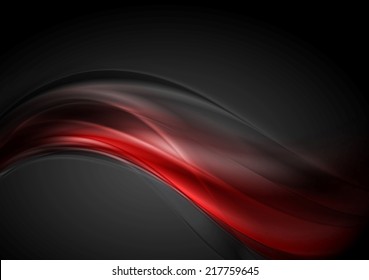 Dark red glow waves background. Vector design