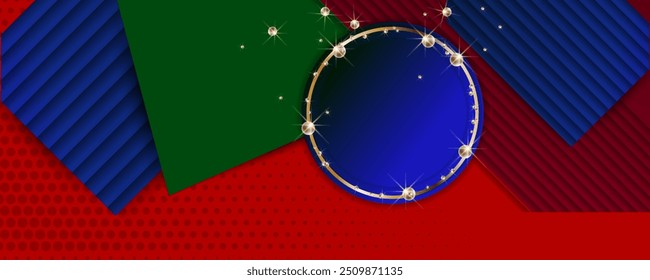 Fondo abstracto rojo oscuro y oro de lujo línea dorada Plantilla Vector premium