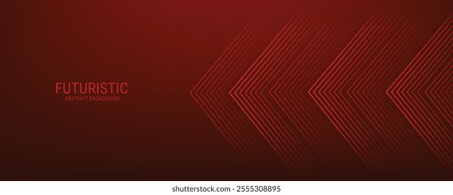 Dark Red Gradient Abstract Background with Symmetrical Geometric Arrow lines for Technology 
and Futuristic Concept, Perfect for Websites, Banners, brochure, Covers, Posters, flyer and Web Headers.
