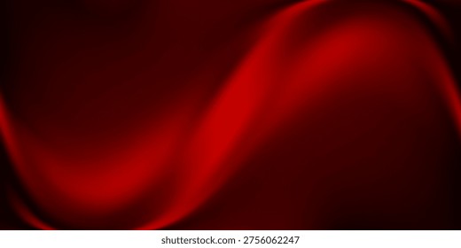 Dark red gradient background. Abstract smooth hot color gradation wallpaper. Vibrant intense blurred backdrop for banner, poster, leaflet, brochure, booklet. Fiery red orange overlay. Vector