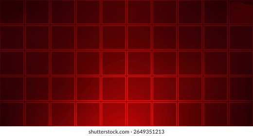 Dark red gradient background with square tile pattern and glowing center, Vector Illustration