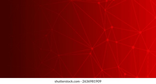 Dark Red Gradient Geometric Network Background