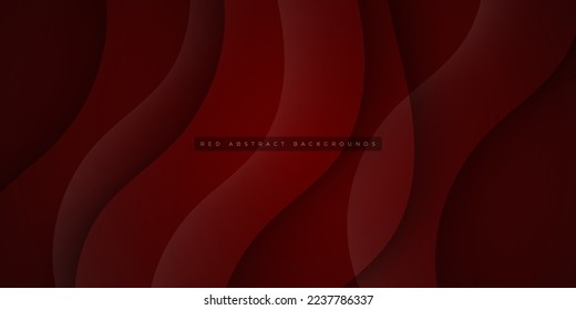 dark red gradient illustration background with 3d mesh and simple wave pattern. cool design and luxury.Eps10 vector