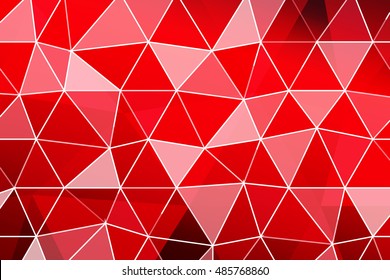 dark red gradient polygonal background with small triangle cell. vector illustration. for business design, wallpaper