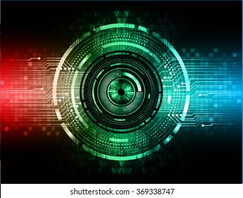 dark red green blue Light Abstract Technology background for computer graphic website internet and business. circuit. illustration.digital.infographics. binary code. zero one. eye. scan virus vector
