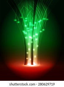 Dark red green light Abstract background. dark red color Light Abstract Technology background for computer graphic website internet and business. circuit. illustration. infographics. ray